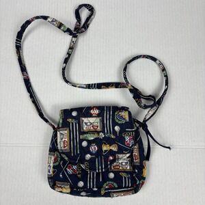 Vintage‎ Golf Purse Quilted Crossbody Bag Vera Bradley Style Small Country Club